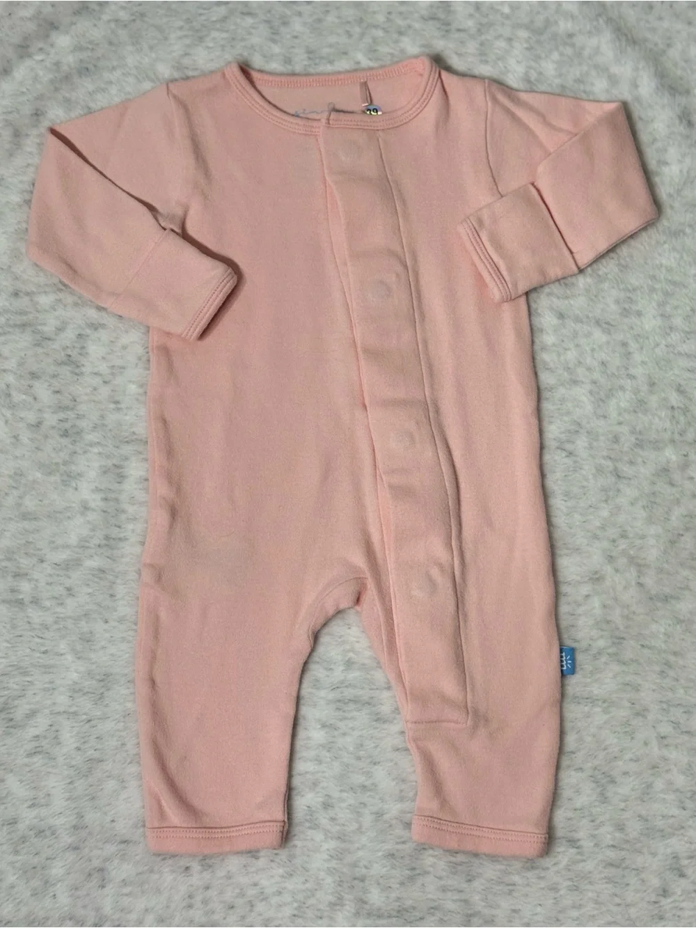 Simply Magnetic Me Peach Salmon Footless Sleeper 0-3M Baby Girl Organic Cotton